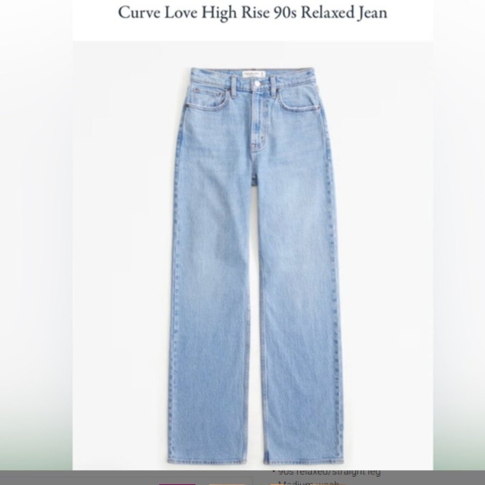 Abercrombie & Fitch | The 90's Relaxed Jean High Rise Curve Love 29